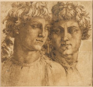 Twee Studies van het Hoofd van een Jongeling