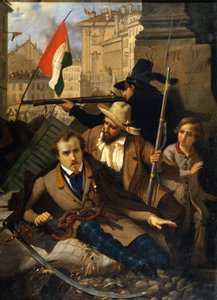 Risorgimento: De Vijf Dagen van Milaan (18-22 maart 1848): een van de eerste episodes van de Revoluties van 1848 die de opkomst van de Milanese bevolking zag tegen de Oostenrijkse overheersing door Baldassare Verazzi