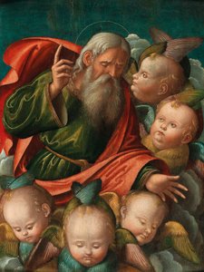 God de Vader, omringd door engelen, 1510s door Baldassarre Carrari the Younger