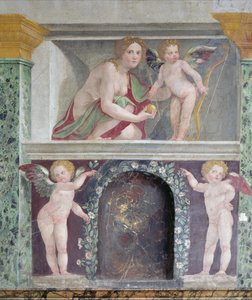 De Sala delle Prospettive detail van trompe-l