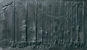 De kroning van Maria Theresia in de kathedraal van Praag tot 