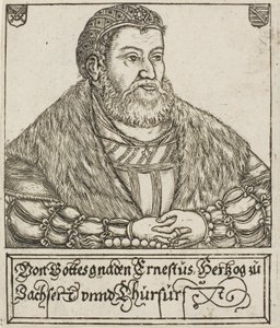Ernest, van Saksische hertogen en keurvorsten door Balthasar Jenichen