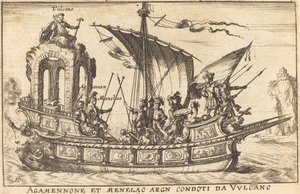Agamemnon en Menelaos geleid door Vulcanus
