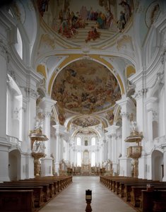 Interieur van de kloosterkerk door architect Johann Balthasar Neumann