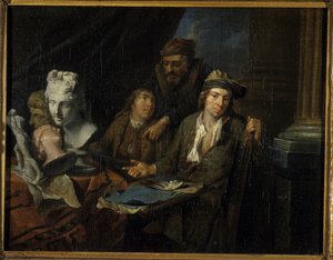 Atelier van de Kunstenaar, 1703 door Balthasar van den Bossche