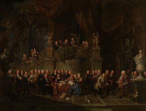 De ontvangst van Jan Karel de Gordes in het gildehuis door Balthasar van den Bossche
