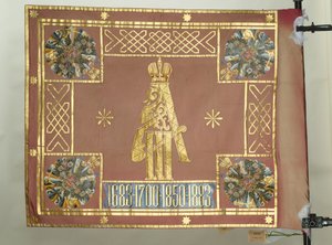 Banier van het Leib-Guard Preobrazhensky Regiment, 1883 door Banners and Standards Flags