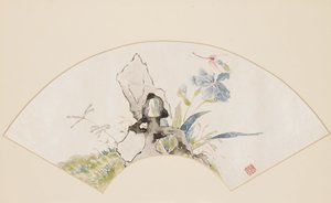 Lelie, rots en libel, 19e eeuw 1801-1900 door Baoru Liu
