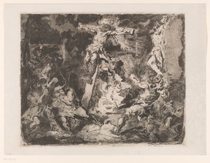 Christus aan het kruis door Barbara Elisabeth van Houten (signed by artist)