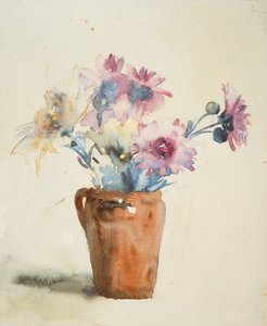 Roze bloemen in vaas