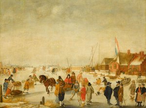 Genieten van het IJs door Barend Avercamp