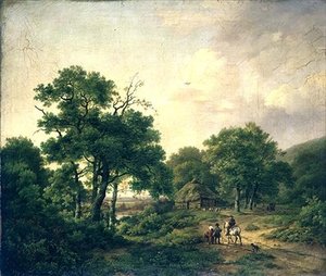 Bosrijk Landschap met Figuren