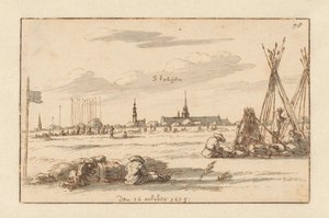 Kampement van het leger van Willem III bij Sint-Truiden, Limburg