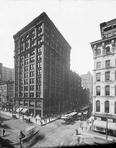 105 West Monroe Street, Chicago, Illinois, VS, ca.1895 (zwart-wit foto) door Barnes and Crosby