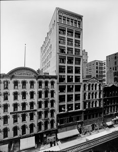 Clifton House, Thomas Church gebouw en J. P. Atwater gebouw, Chicago, Illinois, VS, ca. 1900 door Barnes and Crosby