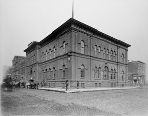 Harrison Street politiebureau, Chicago, Illinois, VS, ca. 1900 door Barnes and Crosby