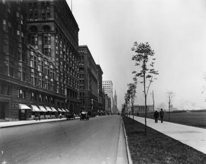 Michigan Avenue, Chicago, Illinois, VS, c.1905 door Barnes and Crosby