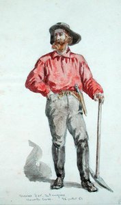 Portret van een goudzoeker in Nova Scotia door Maurice Sand