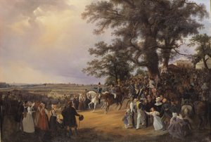Review in Ladugardsgarde Velden Tijdens Tsaar Nicolaas Bezoek in 1838 door Baron Karl Stefan Bennet