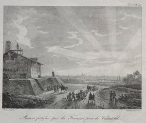 Spaanse campagne: Een door de Fransen versterkt gebouw bij Valladolid door Baron Louis Albert Guillain Bacler d