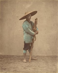 [Chinese man met hoed], 1870s
