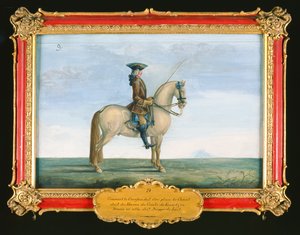 Nr. 9 Een grijs paard van de Spaanse Rijschool, uit de stoeterij van de graaf van Kaunitz in Bohemen door Baron Reis Eisenberg