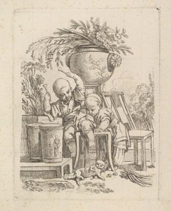 Twee kinderen, een speelt de trommel door Baron de Thiers Louis Antoine Crozat