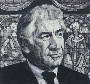 Portret van Leonard Bernstein, illustratie voor The Sunday Times, 1970s