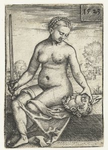 Judith met hoofd van Holofernes en zwaard door Barthel Beham