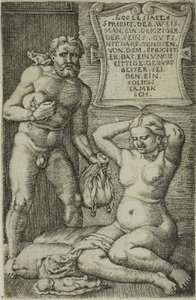 De Vrek en de Miskraam door Barthel Beham
