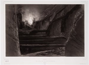 Gezicht in de Mijnen van Wieliczka, Polen, 20 maart 1840, gegraveerd door Sabatier door Barthelemy after Lauvergne