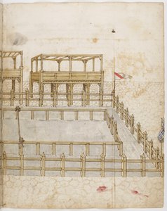 Lice pour tournoi. Miniatuur uit het Boek der Toernooien van Koning René van Anjou door Barthélemy dEyck René dAnjou