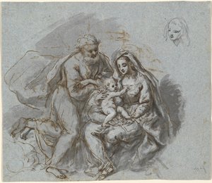 De Heilige Familie door Bartholomäus Ignaz Weiss