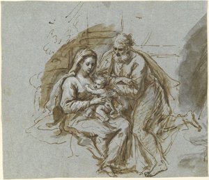 De Heilige Familie door Bartholomäus Ignaz Weiss