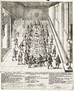 Feestmaal ter gelegenheid van de eed van trouw ontvangen door Ferdinand IV (1633-1654) Koning van de Romeinen, Koning van Hongarije, en Koning van Bohemen op 5 september 1651 in Wenen