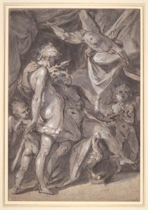 Venus en Mercurius door Bartholomaeus Spranger