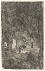 Interieur van een grot (Romeinse ruïnes) door Bartholomeus Breenbergh
