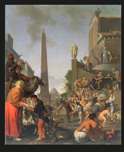 Jozef Verdeelt Graan in Egypte, 1655