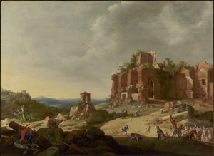De steniging van Stefanus door Bartholomeus Breenbergh