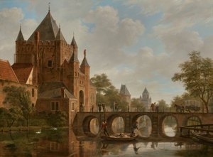De Grote Houtpoort, Haarlem door Bartholomeus Johannes van Hove