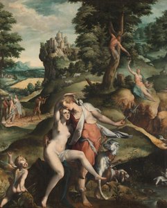 Venus en Adonis door Bartholomeus Spranger