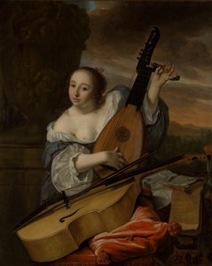 De muzikant door Bartholomeus van der Helst