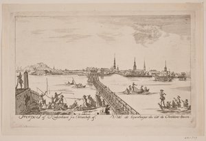 Prospect van Kopenhagen gezien vanaf Christianshavn door Bartholomæus Roque