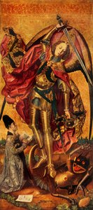 Sint-Michiel Triomfeert over de Duivel, 1468, 1946 door Bartolomé Bermejo