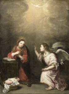 De annunciatie door Bartolomé Esteban Murillo (follower of)