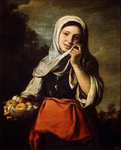 Meisje dat fruit verkoopt, ca. 1650-1660 door Bartolomé Esteban Murillo