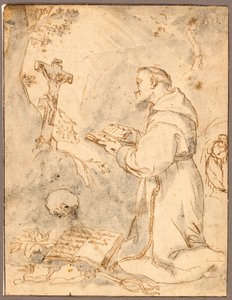 Sint Franciscus biddend door Bartolomé Esteban Murillo