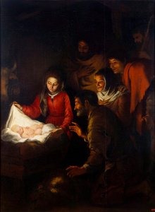 De Aanbidding van de Herders door Bartolomé Esteban Murillo