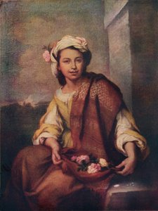 Het bloemenmeisje, 1665-70 door Bartolomé Esteban Murillo