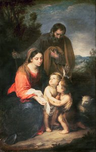 De Heilige Familie met de jonge St. Johannes door Bartolomé Esteban Murillo